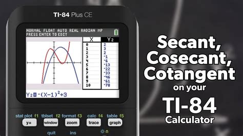 The other way to <strong>do</strong> this is to type (cos(x))/(sin(x)) where x is the angle you're looking for. . How to do cosecant on ti 84